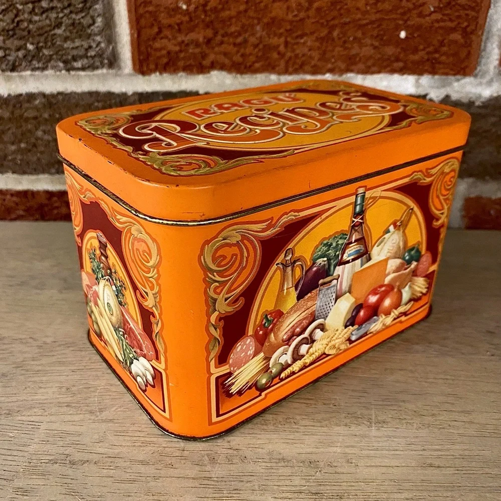 RAGU Recipes Tin Vintage 80s Metal Box Made In England Empty 6